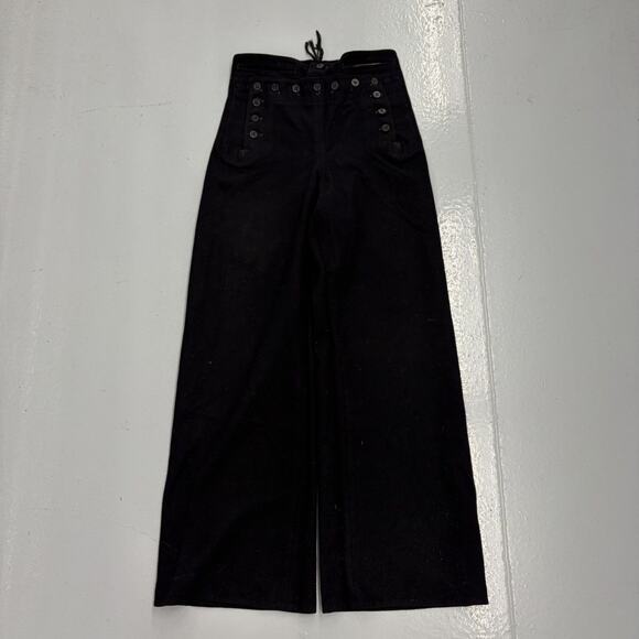 Vintage Pants - Vintage WW2 US Navy 13-Button Wool Sailor Pants 27x30